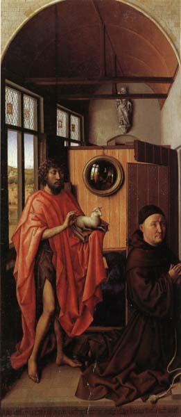 unknow artist Heinrich von Werl and St.john the Baptist France oil painting art